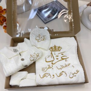 ⁦اطقم تطريز بناتي خريفي / ربيعي صوف ناعم خفيف⁩ - الصورة ⁦6⁩