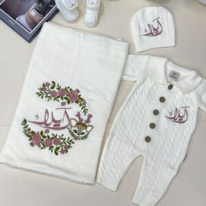 ⁦اطقم تطريز بناتي خريفي / ربيعي صوف ناعم خفيف⁩ - الصورة ⁦2⁩
